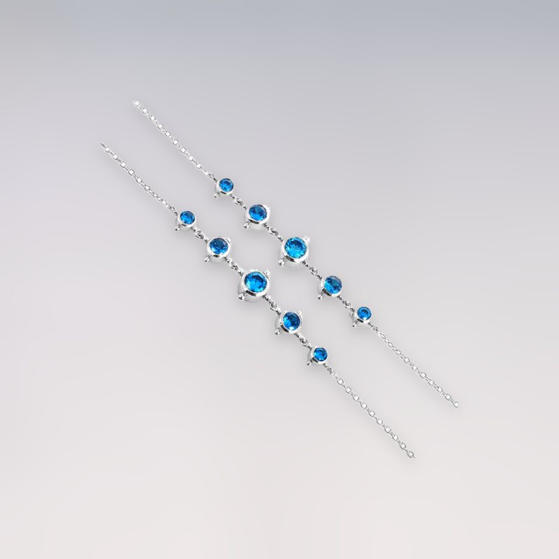 Aseer Blue Stone Silver Necklace (2)