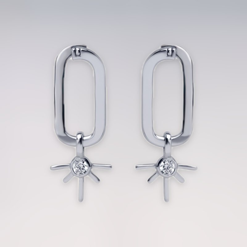 Sun Silver Earrings