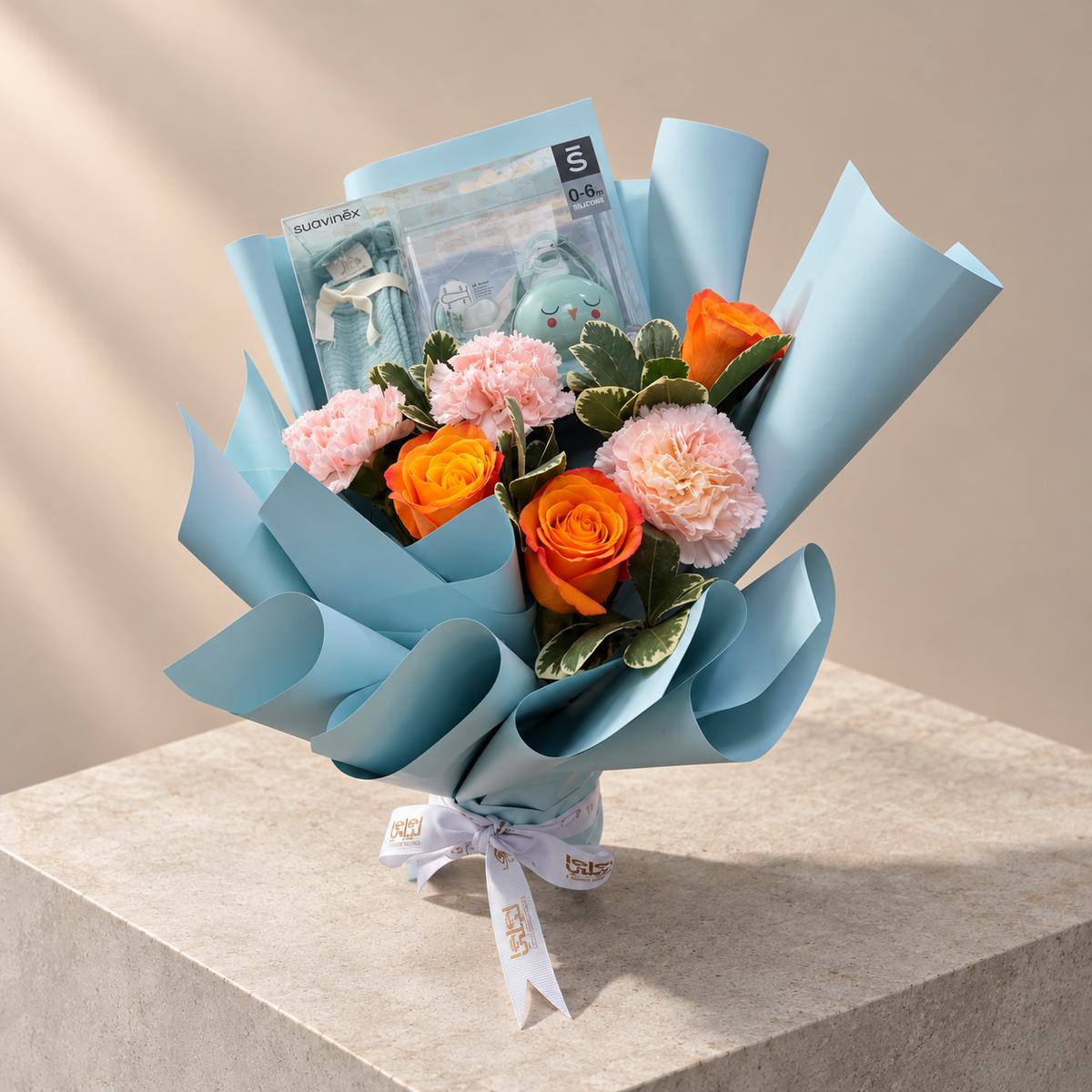 Welcome Baby Bouquet with Care Set (3)