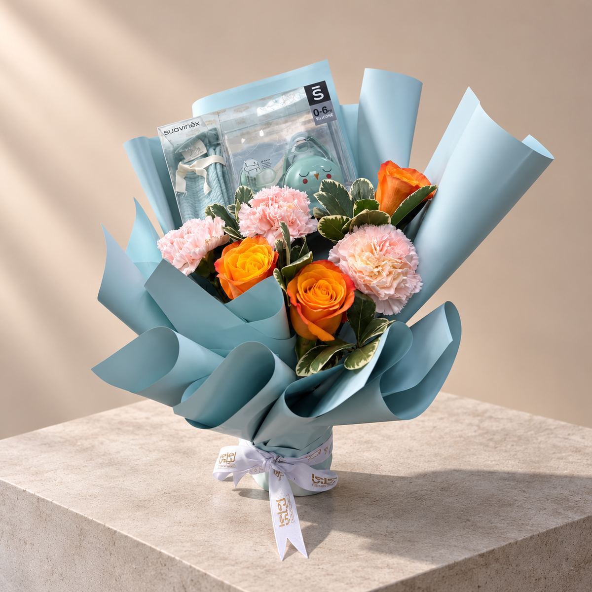 Welcome Baby Bouquet with Care Set (4)