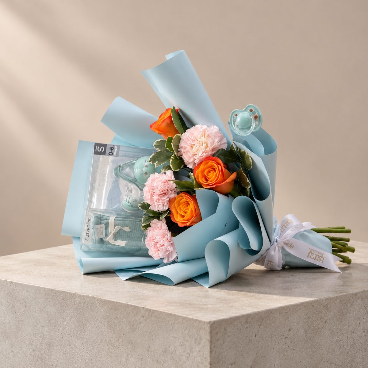Welcome Baby Bouquet with Care Set