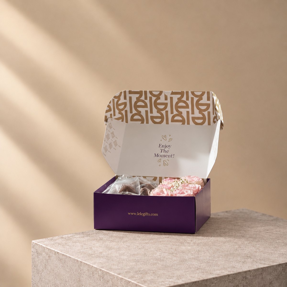 Hot Chocolate Balls Box with Roses