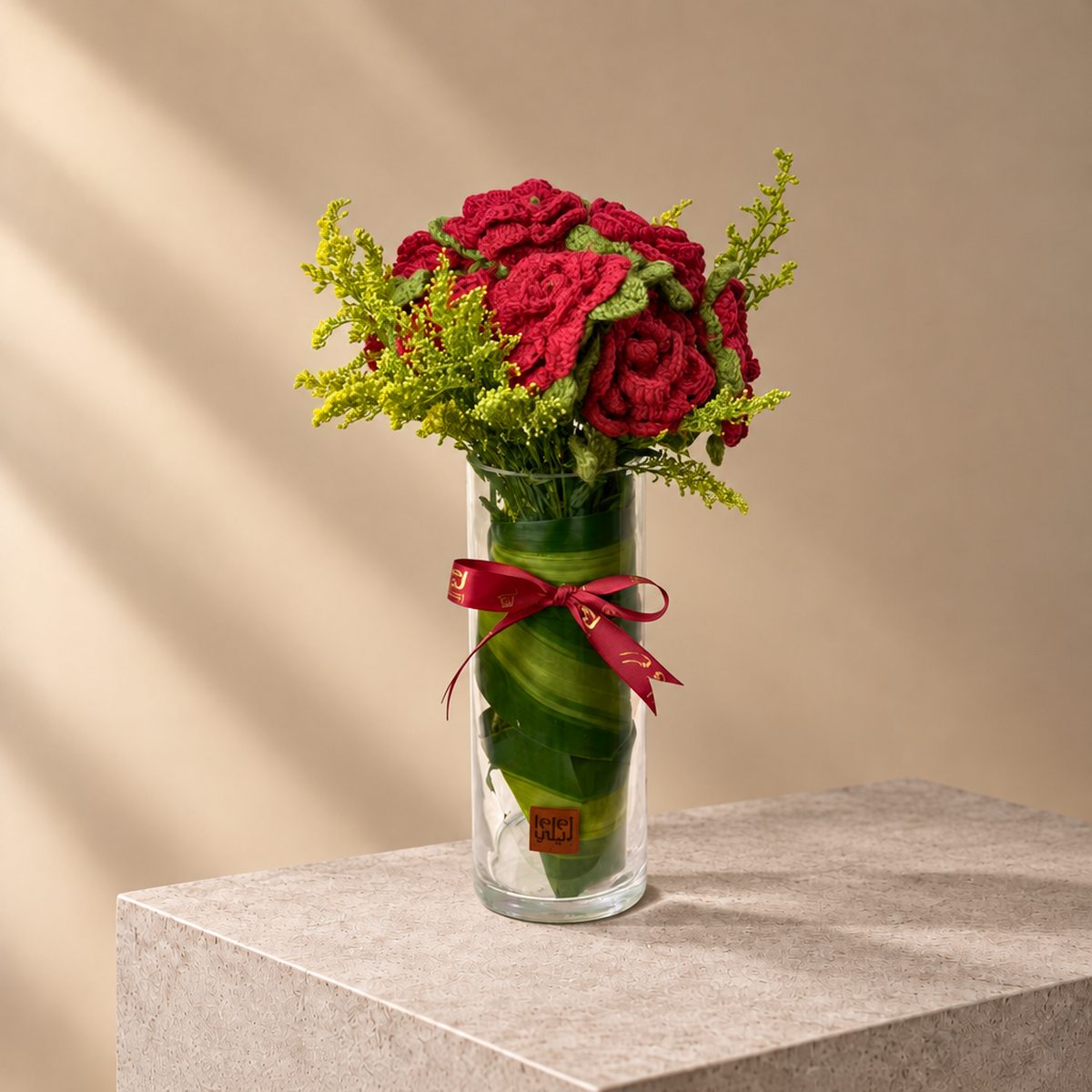 Eternal Love Crochet Roses Vase (3)