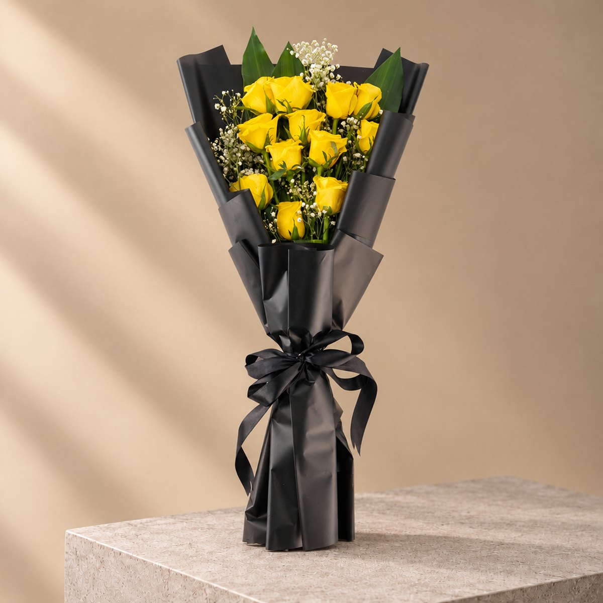 Sunshine Bouquet of 12 Yellow Roses
