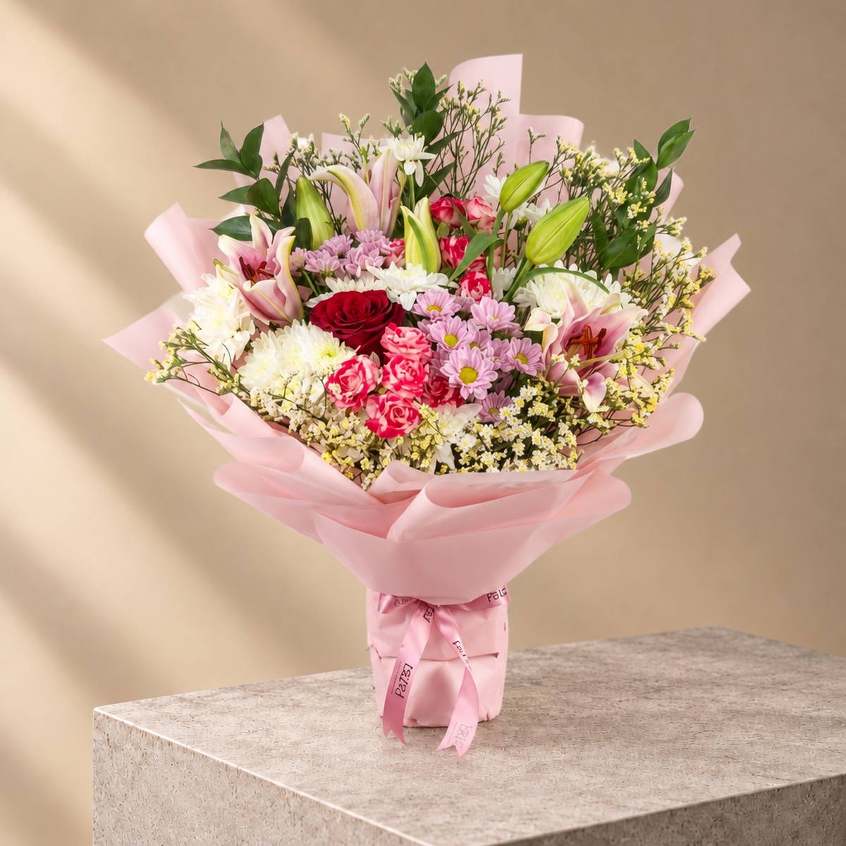 Whisper of Love Bouquet with Lilies (2)