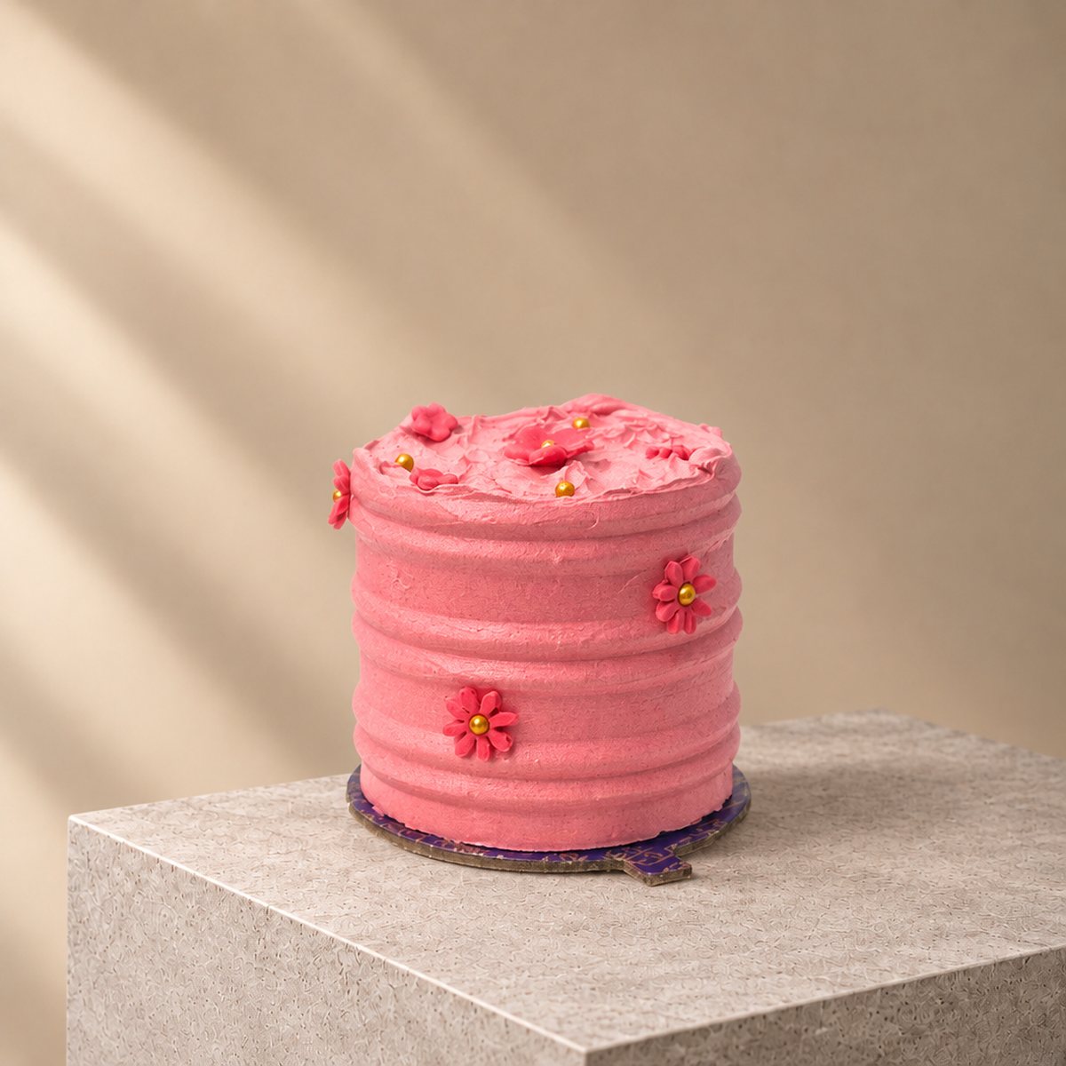 Small Pink Flower Cake