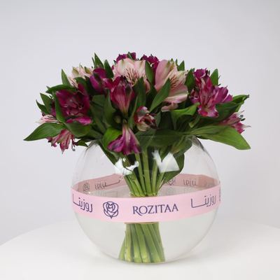 Lisianthus Round Vase
