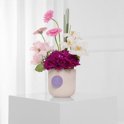 Straw Blossom Vase