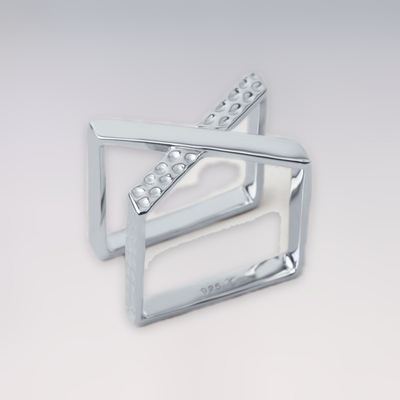 X Silver Ring