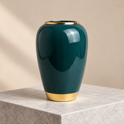 Petrol Pearl Decor Vase