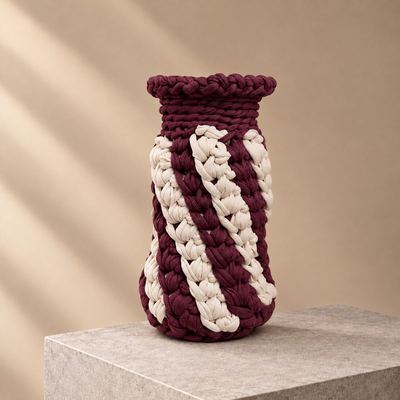 فازة زهرة الكروشيه