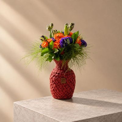 Camellia Crochet Vase