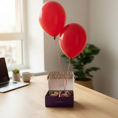 New Year Flowers and Cake Box