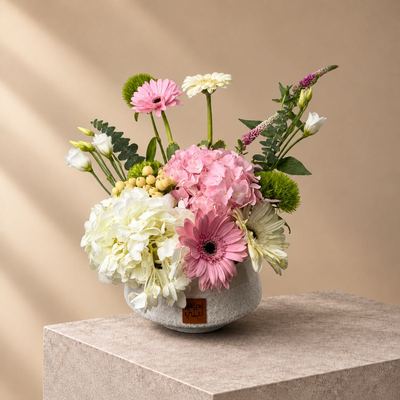 Blessed Home Hydrangea and Gerbera Vase