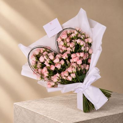 باقة قلب البيبي روز